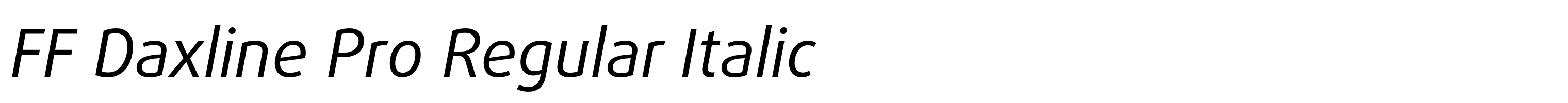 FF Daxline Pro Regular Italic